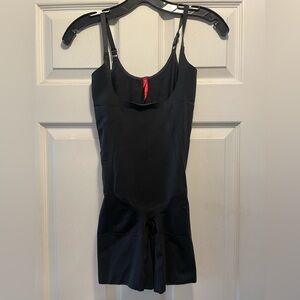 SPANX Black Shaping Romper with Red Accent Tag